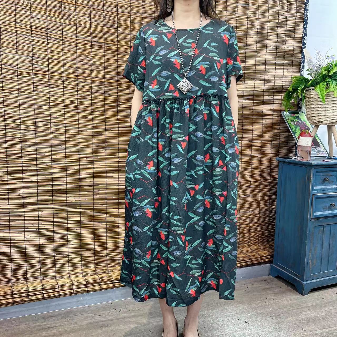 9829新款夏季洋气优雅气质减龄显瘦连衣裙