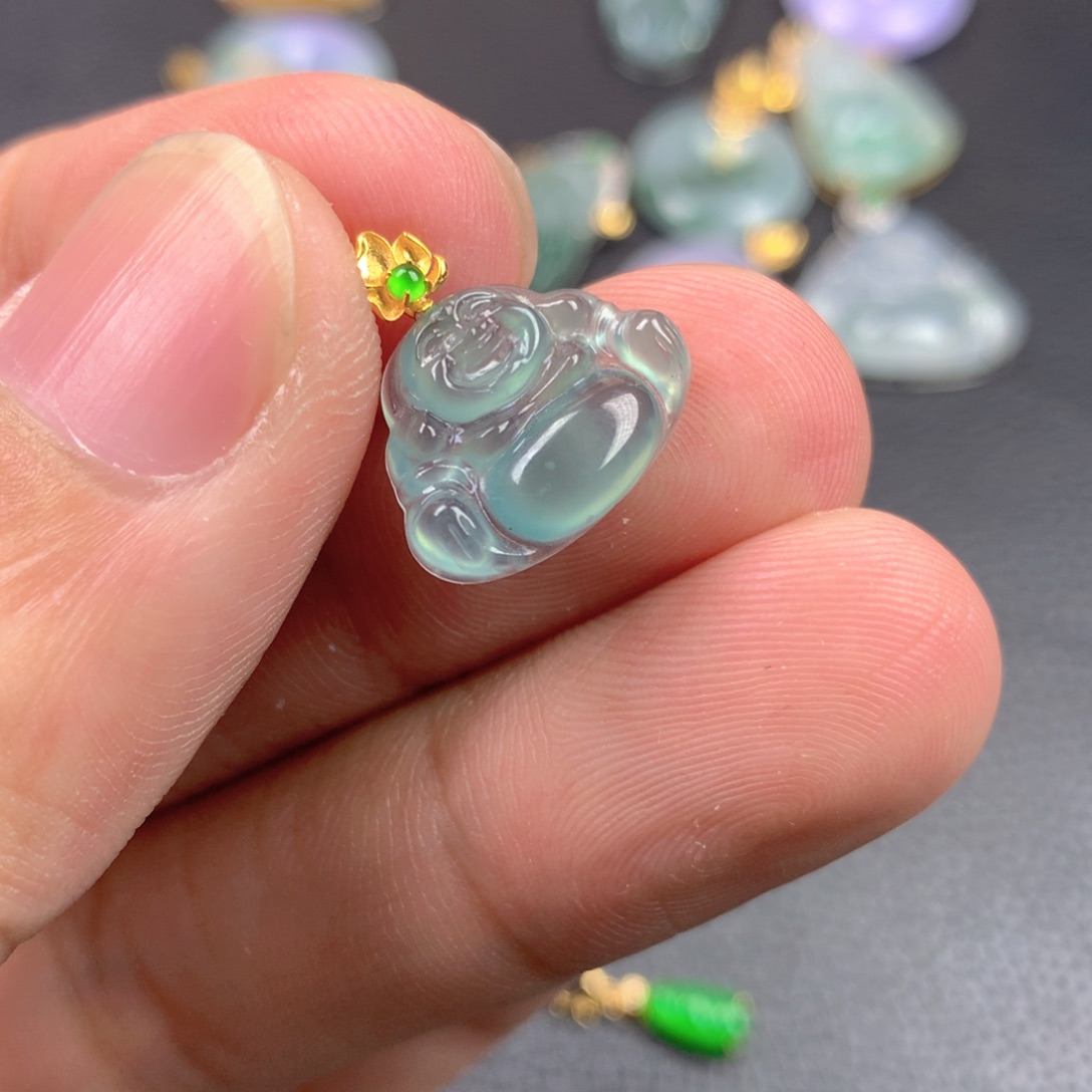 【闪购商品】翡翠18K金镶嵌颈饰翡翠