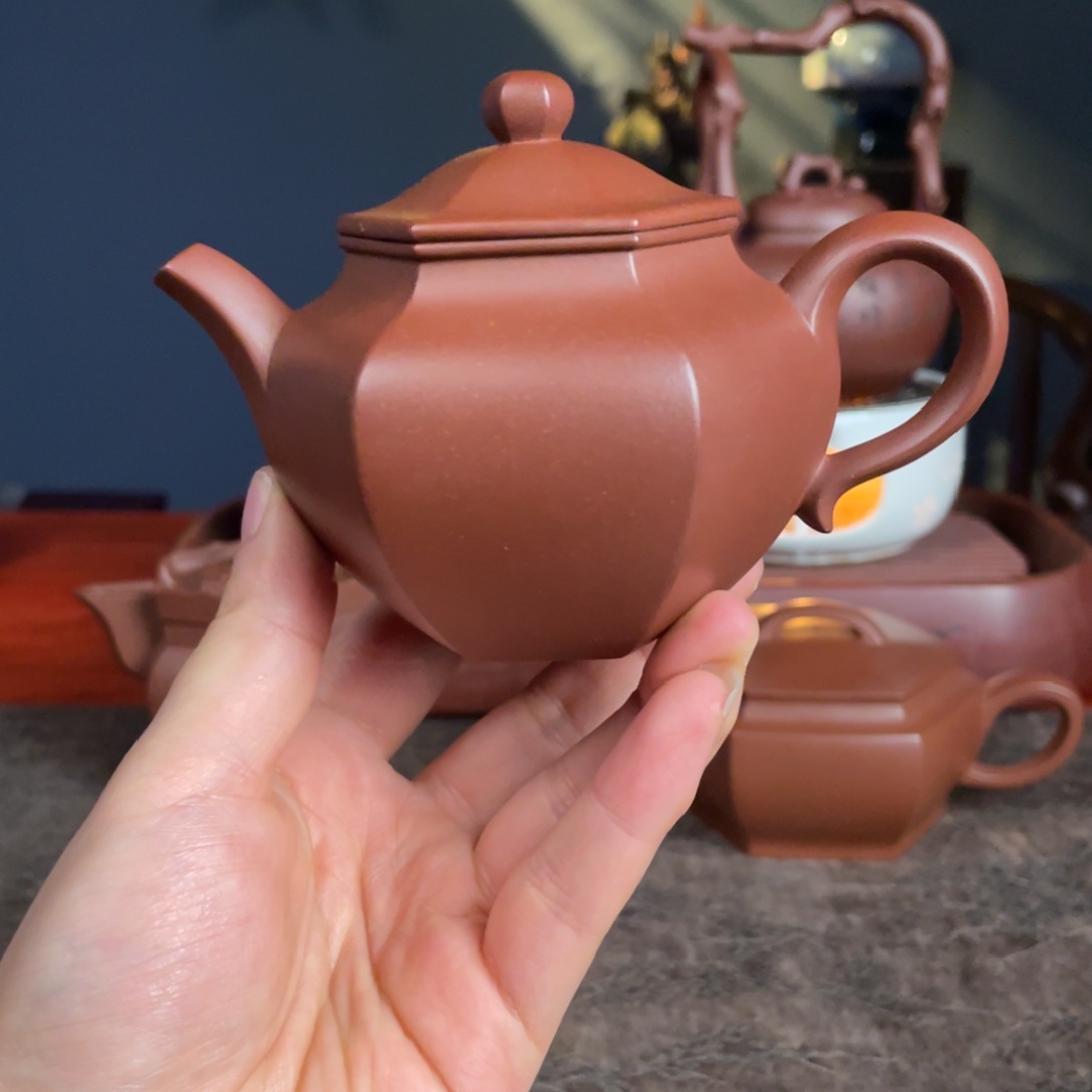 f***o紫砂茶壶全手工六方