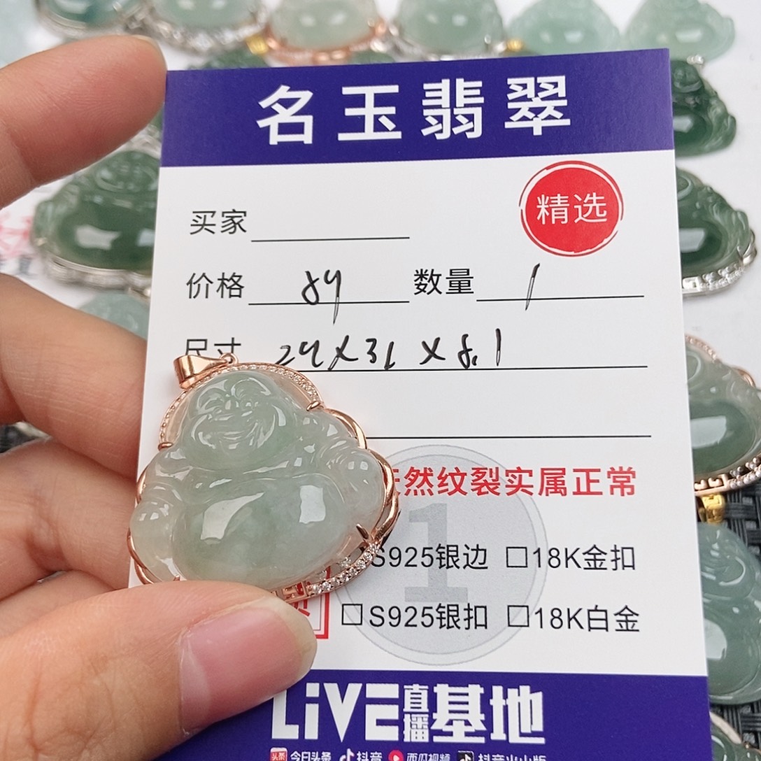 z***n翡翠银S925镶嵌颈饰