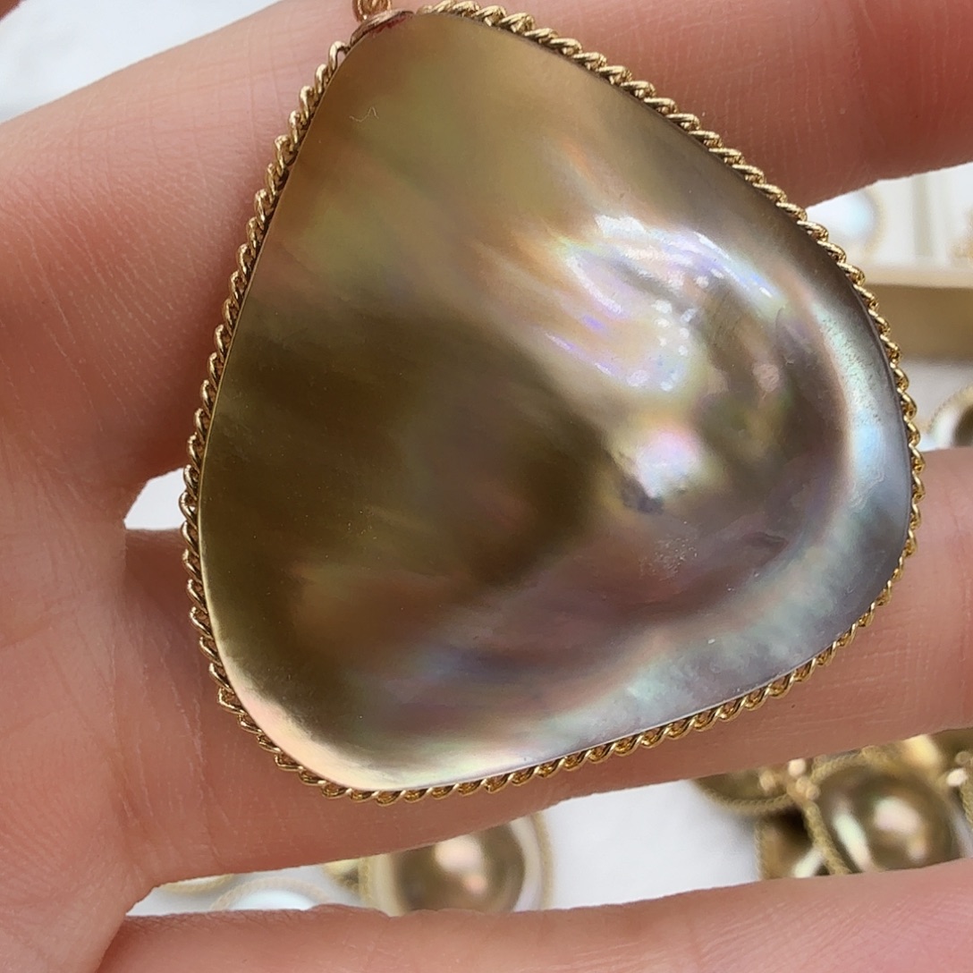 拼合珍珠（马贝珠）颈饰未镶嵌7