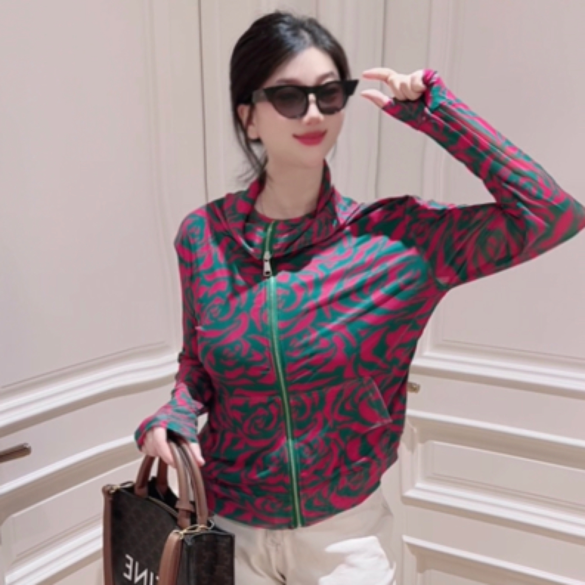 夏季新款洋气衣服女别致碎花长袖防晒外套宽松显瘦上衣薄款开衫潮