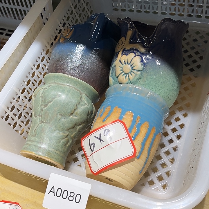 瓷片捏花花盆多肉福利