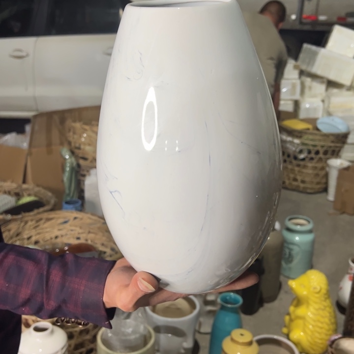 摆件高30口9公分微瑕捡漏晕染