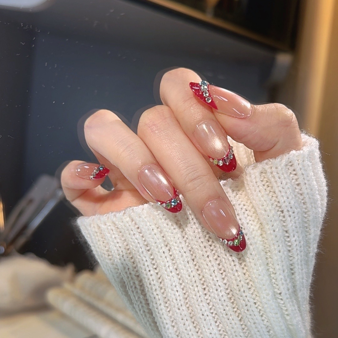 纯手工渐变法式温柔风简单高级款