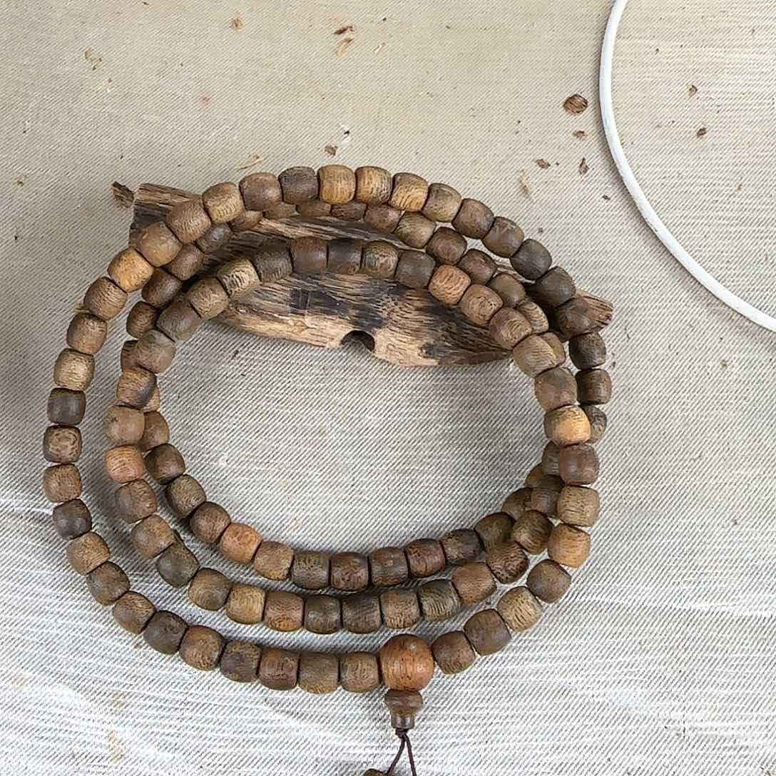 沉香沉香碎屑勾丝➕昆仑梅格09鼓珠多圈沉60克