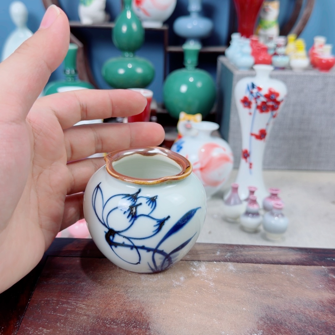 陶瓷手工小花器摆件