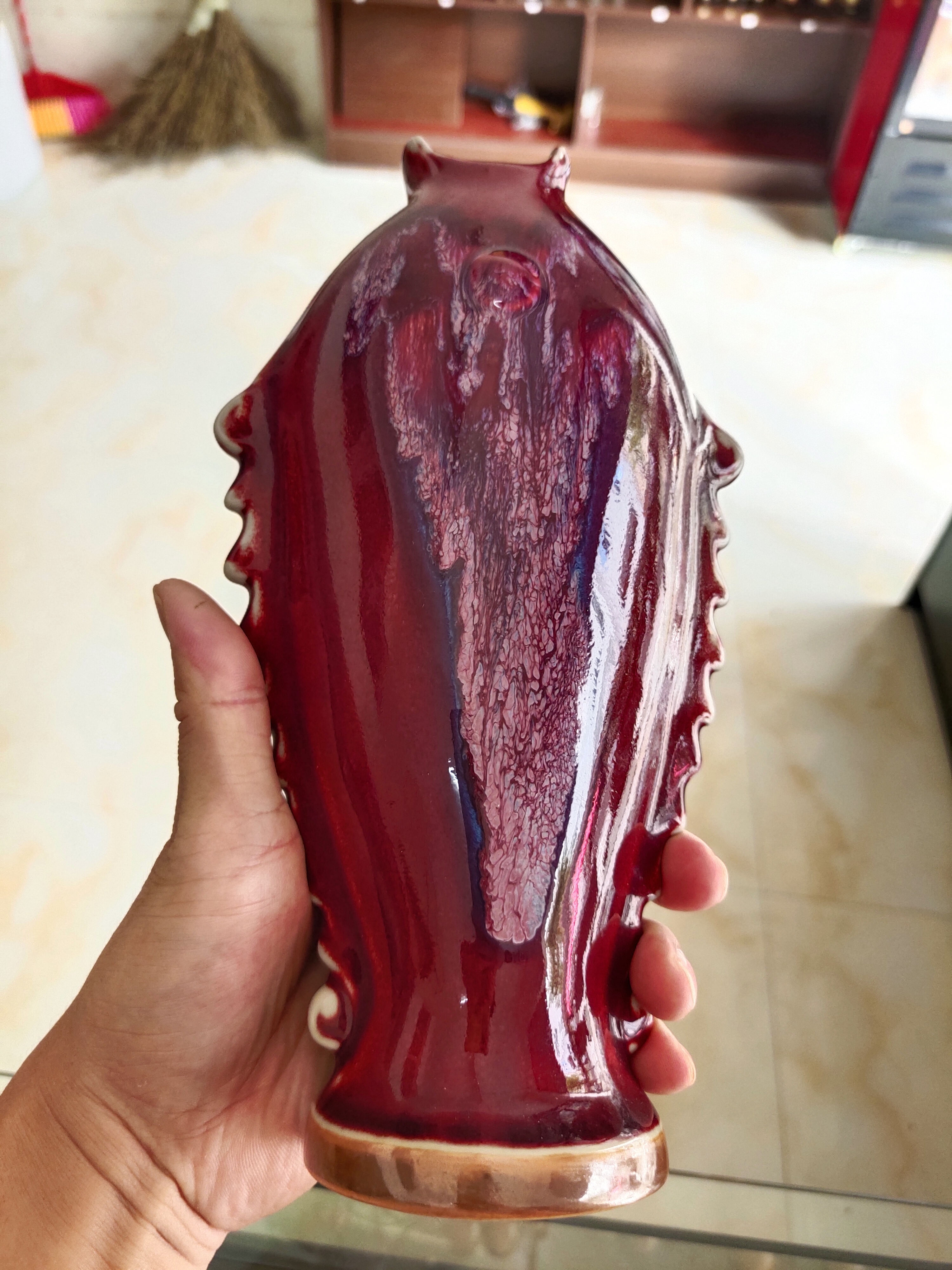 鱼瓶装饰品客厅装饰品工艺品花瓶陶瓷器家用色釉
