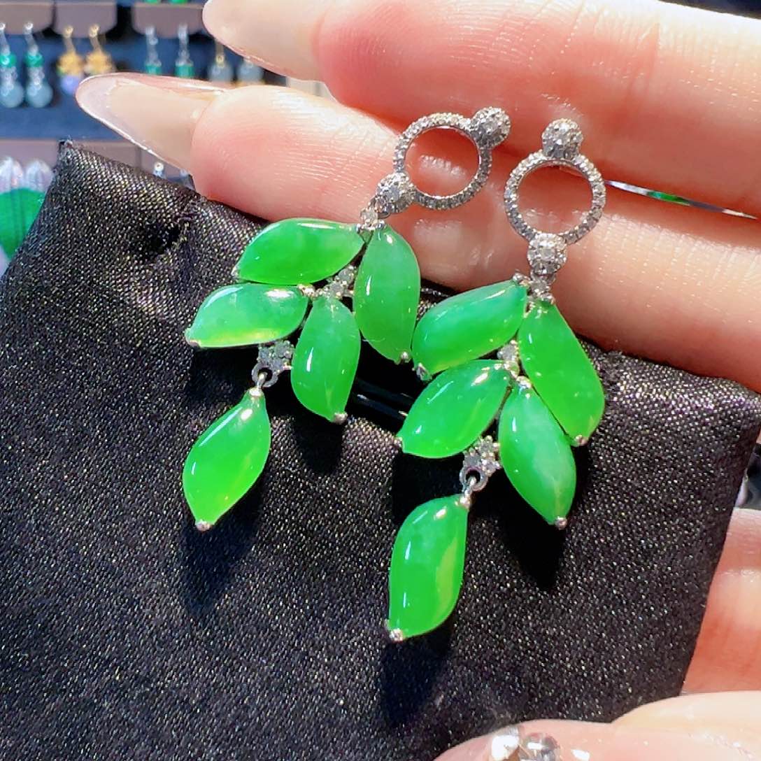 翡翠耳饰18K金镶嵌【福利款】签收后24小时鉴赏期