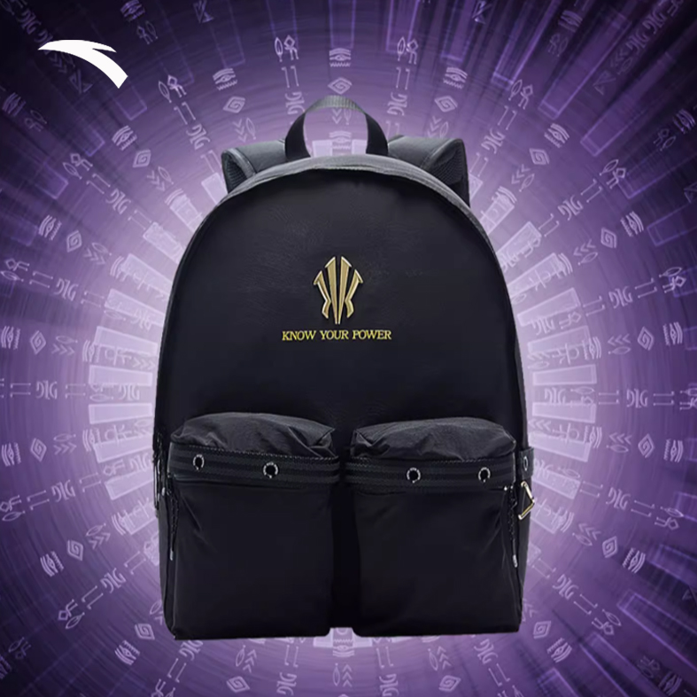 安踏凯里·欧文系列丨双肩包大容量学生书包电脑包黑色学院风穿搭