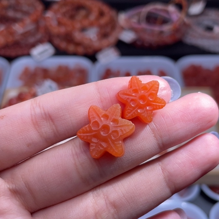 南红玛瑙未镶嵌配饰雪花1763