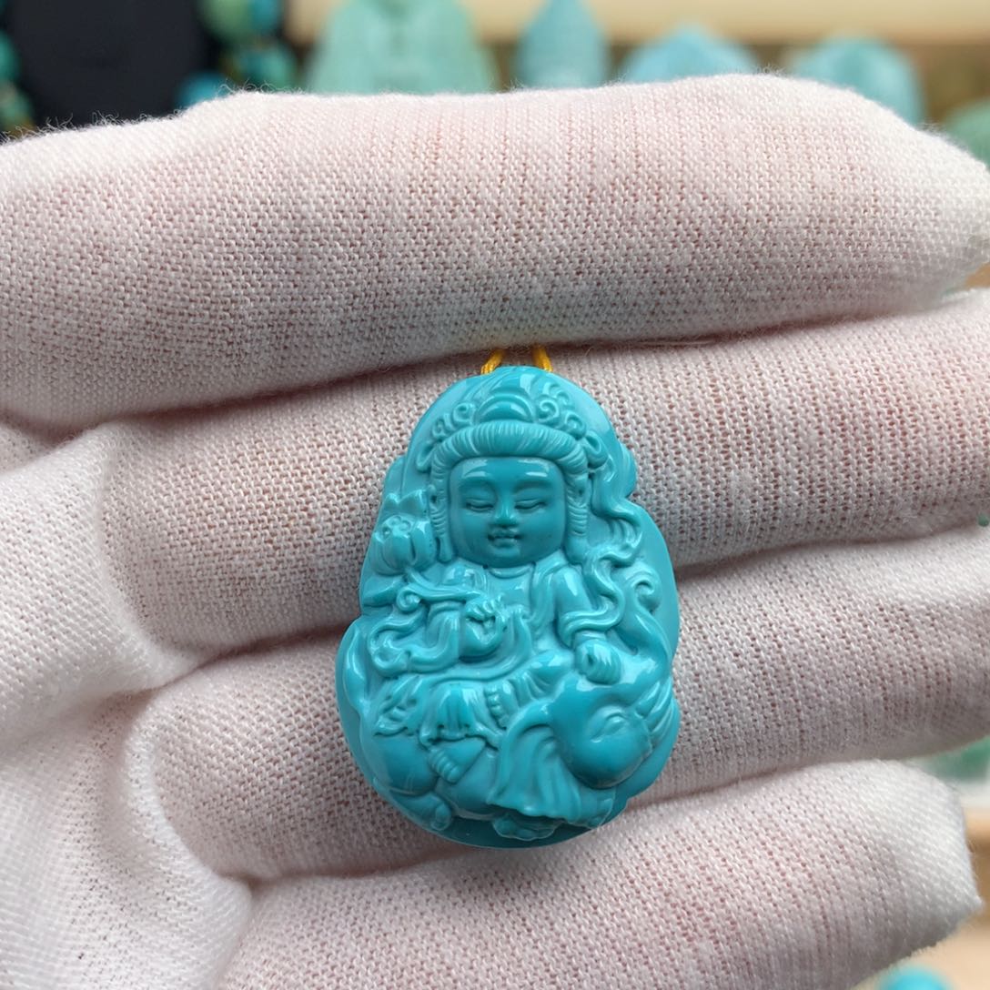 未镶嵌绿松石珠宝奇石21.6mm