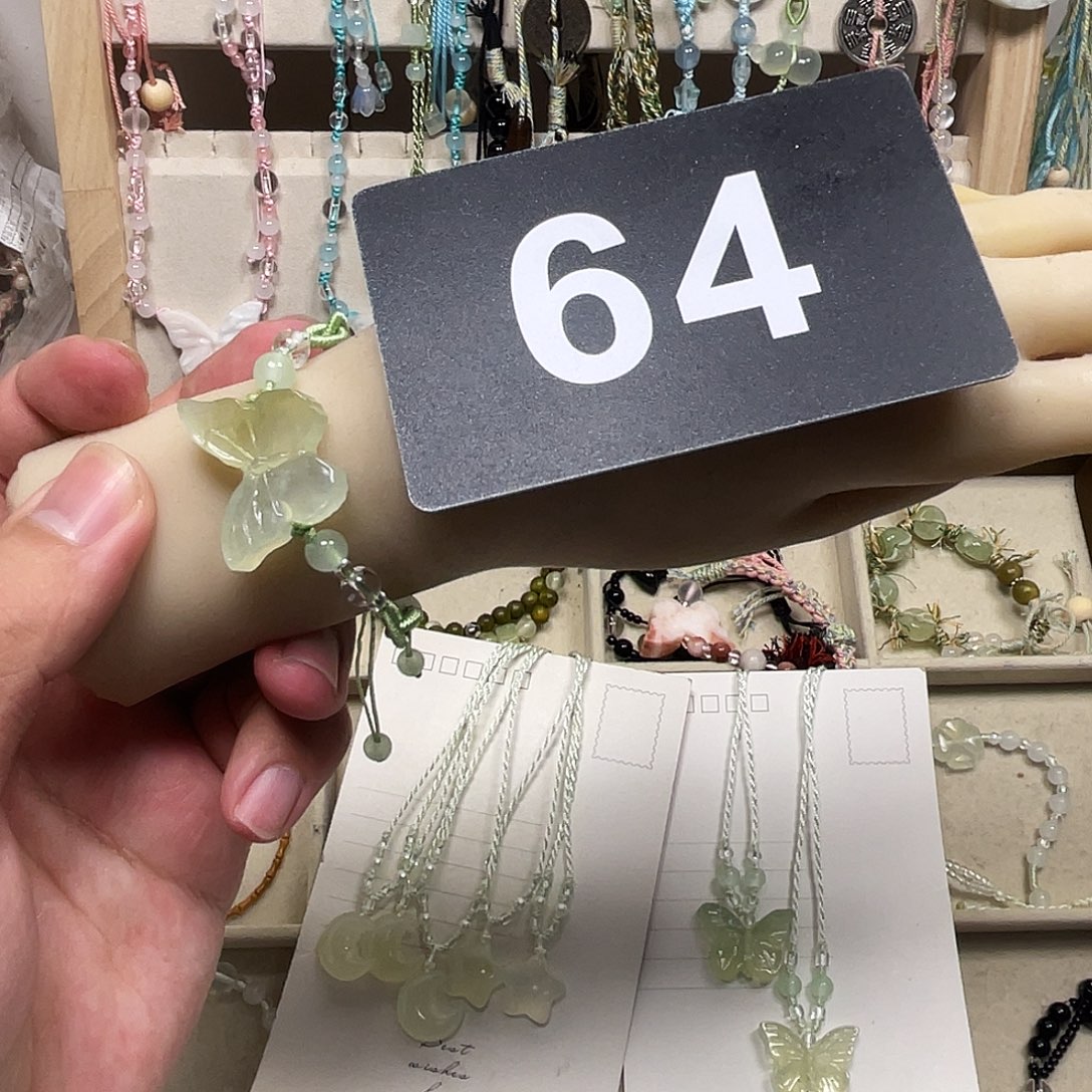 蛇纹石玉合金颈饰