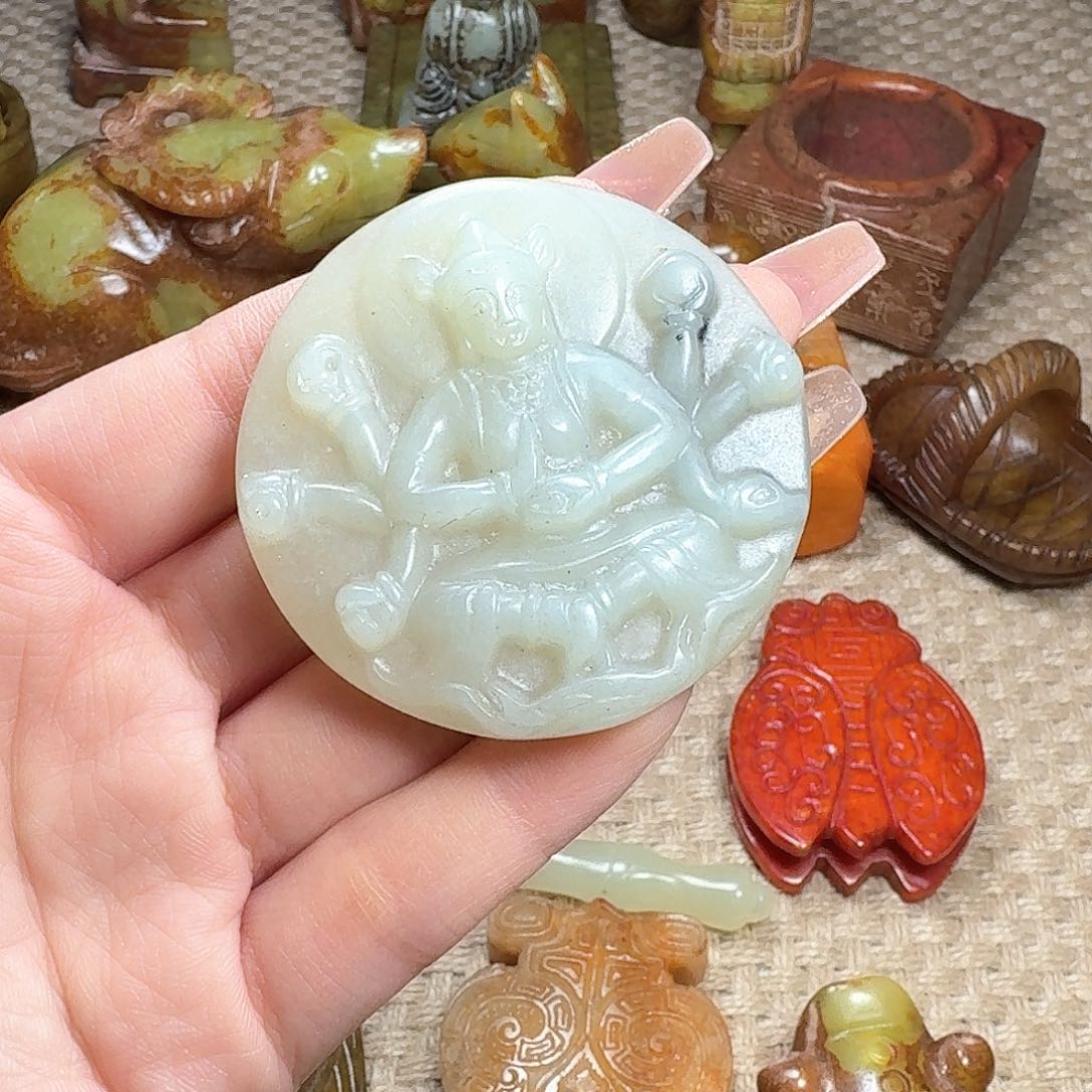 白玉菩提吊坠挂件