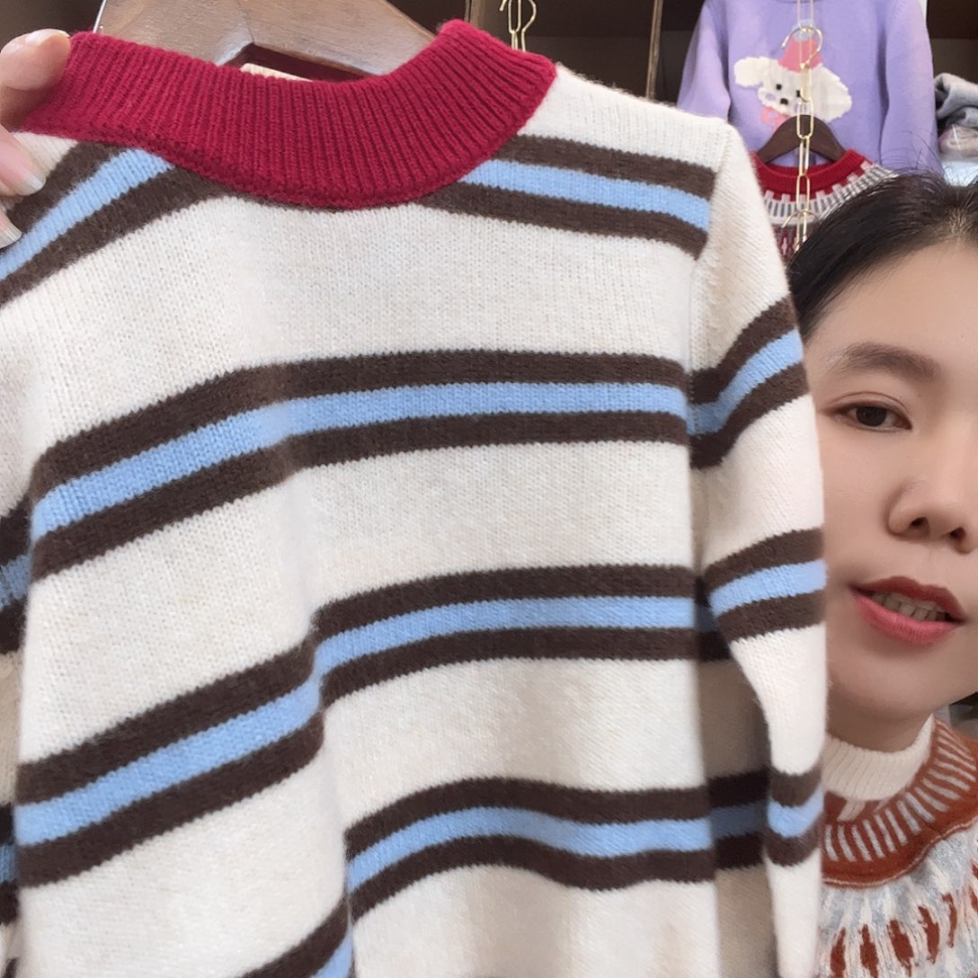 儿童条纹红色120新款