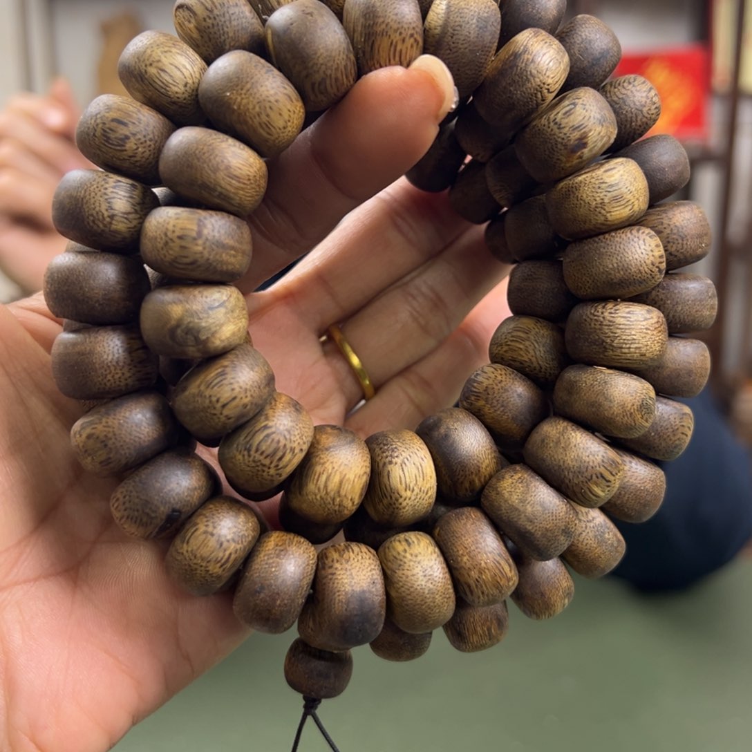 沉香手串张勺子算盘珠卡1.6/116g多圈多样性发一