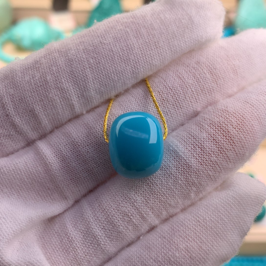 绿松石珠宝奇石未镶嵌14.4×11.7