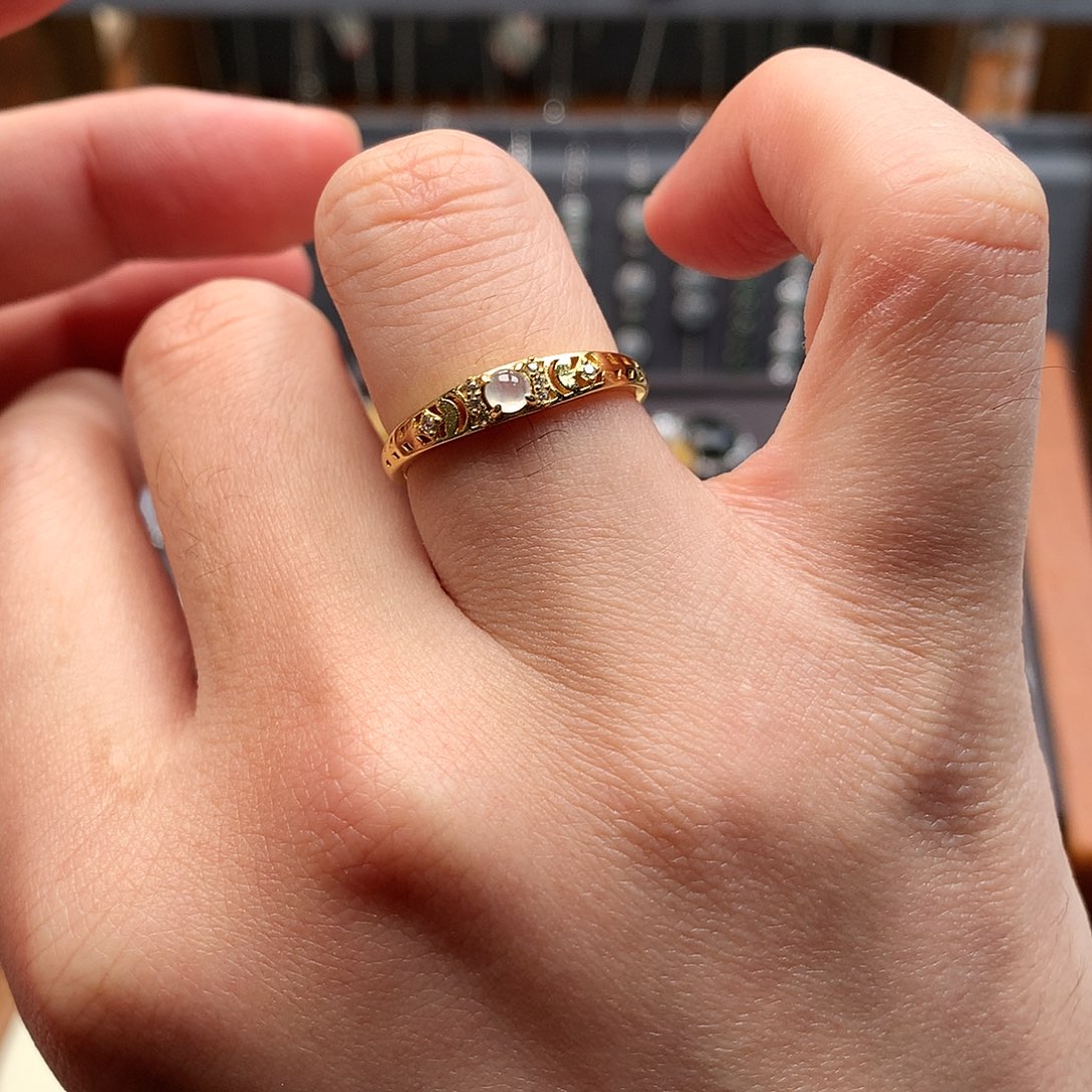 翡翠戒指银S925镶嵌0193