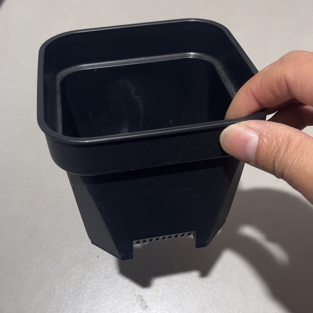 加厚矮胖口11.8高10.5黑盆10个无托