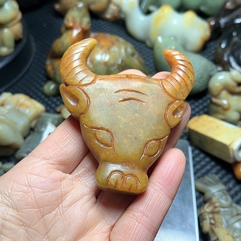 白玉菩提吊坠摆件