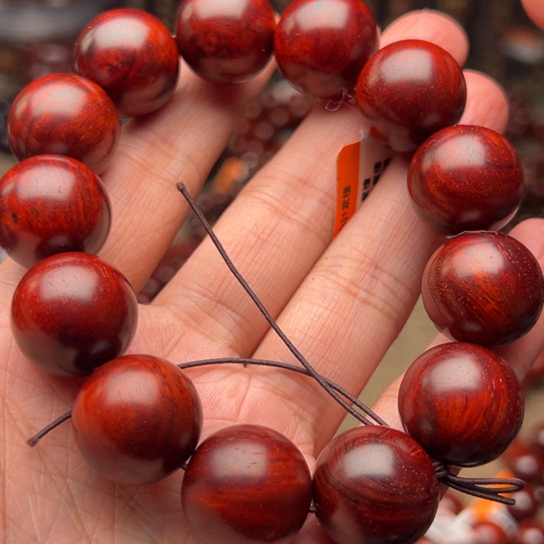 檀香紫檀（小叶紫檀）手串/手链1.8原汁原味泥料带留疤
