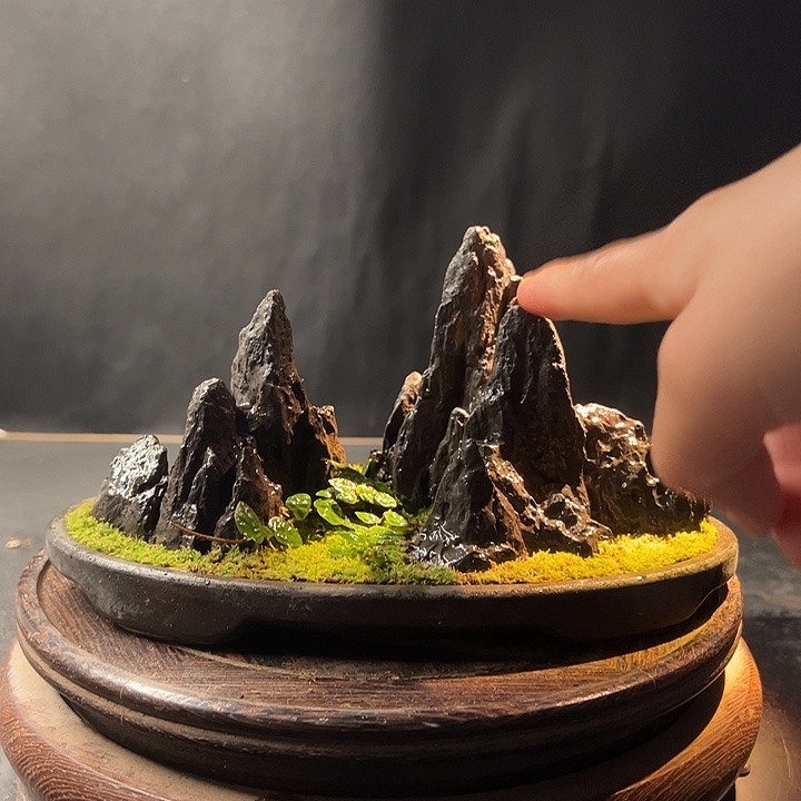 手工制作宋山石盆景009