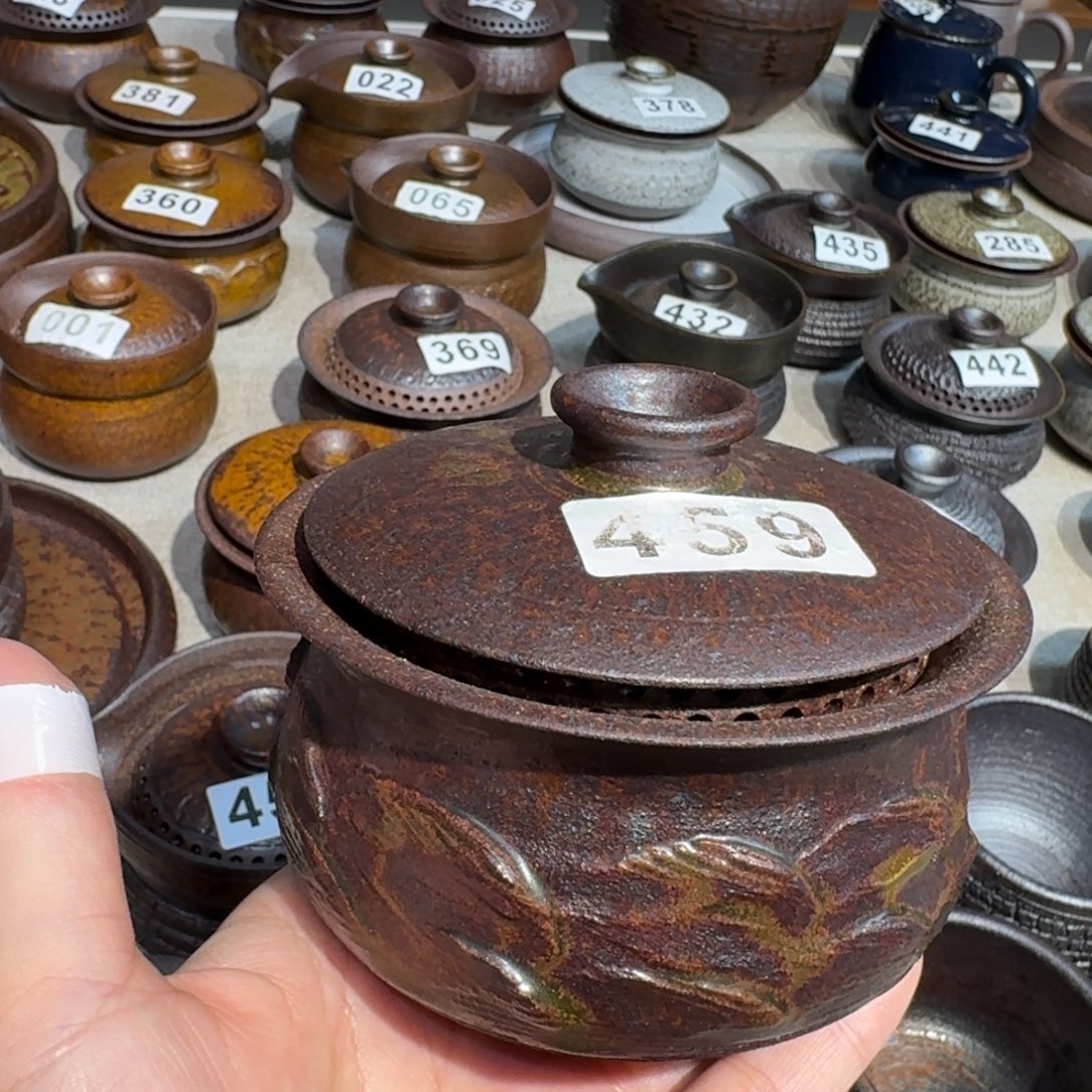 落***风瓷粗瓷茶具素色盖碗