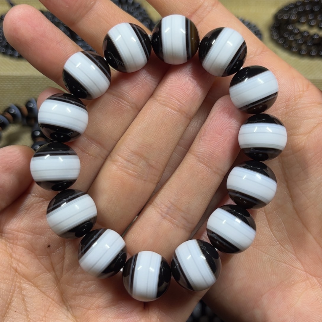 麻***姑玛瑙/玉髓未镶嵌手链