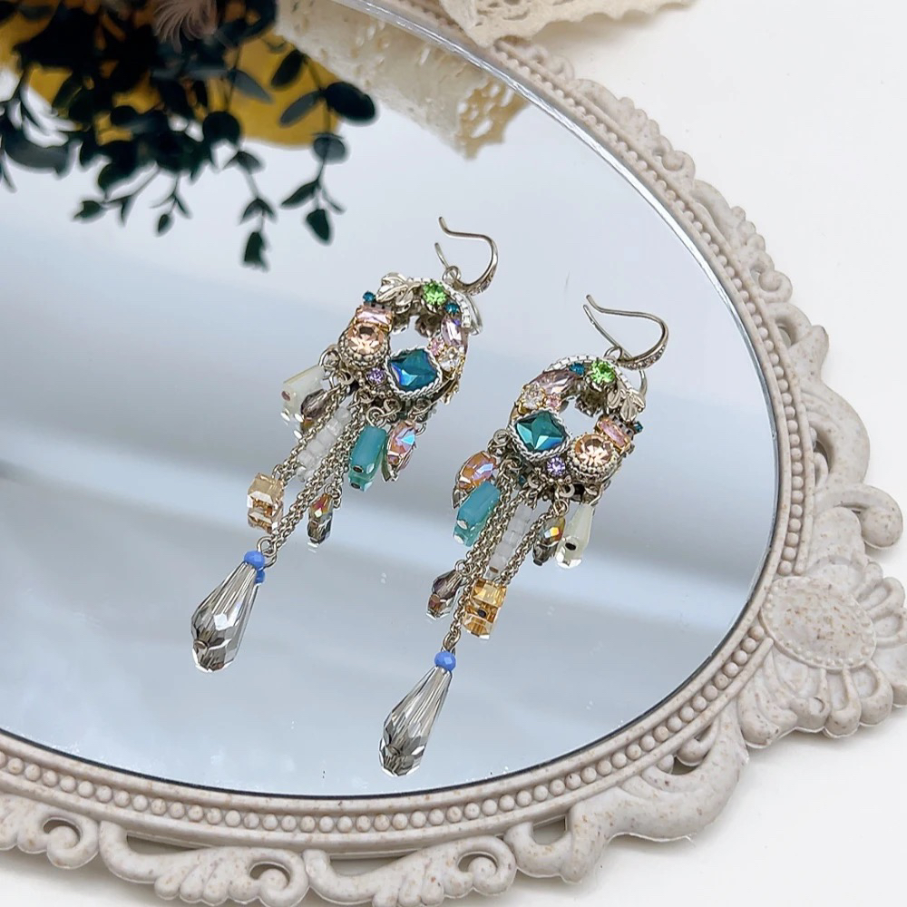 铜合金仿水晶耳饰 02912 好啊商店 水J流苏耳坠