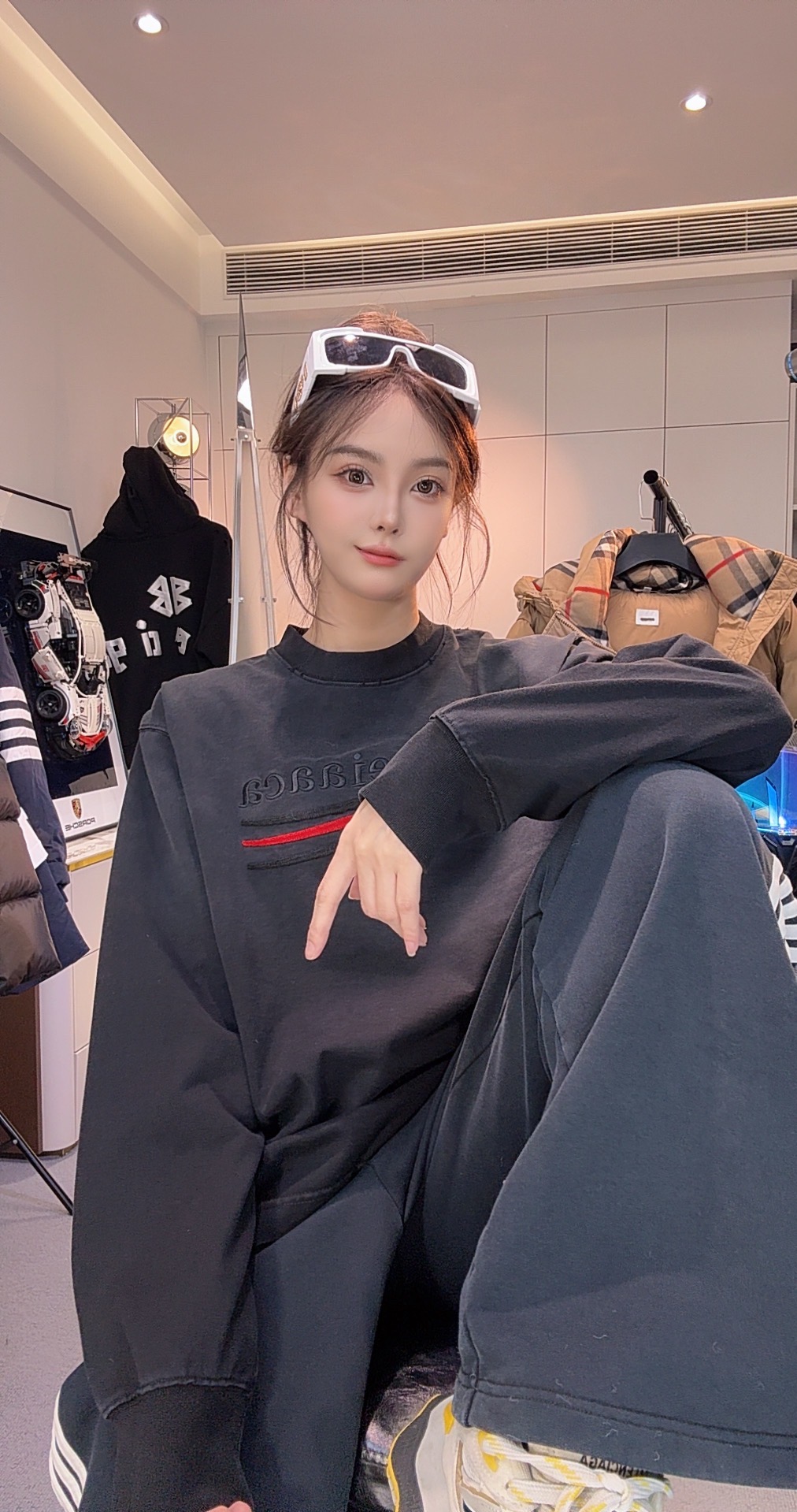 钱老板【可乐全家福】男女同款情侣款时尚百搭长袖