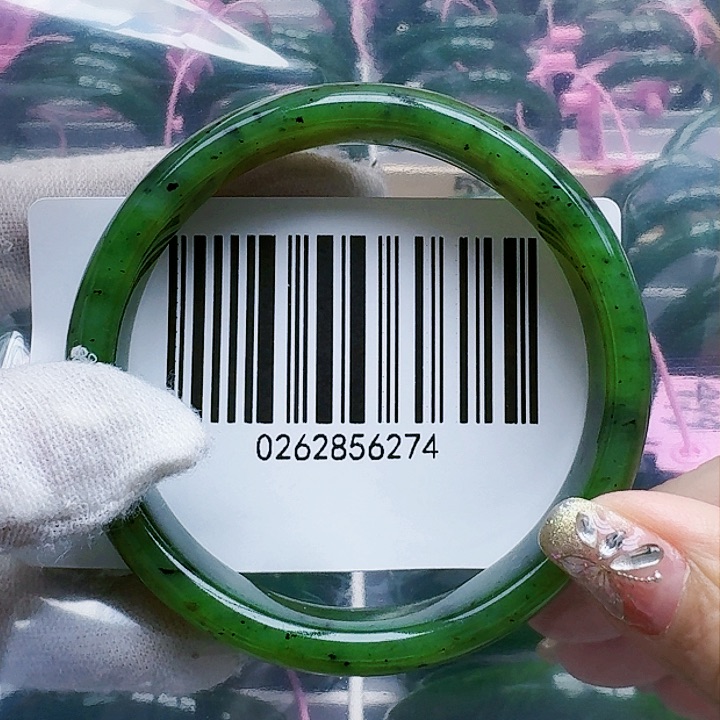 和田玉（碧玉）手镯未镶嵌6061