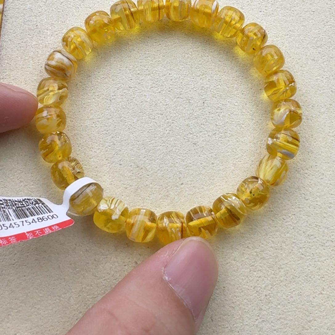琥珀手链未镶嵌S****装蜜蜡手串
