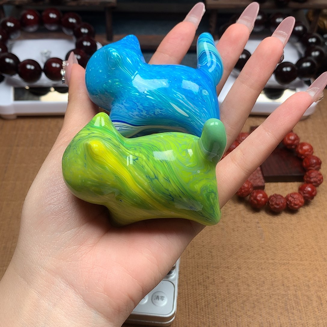 东非黑黄檀（紫光檀）斩*小猫两只