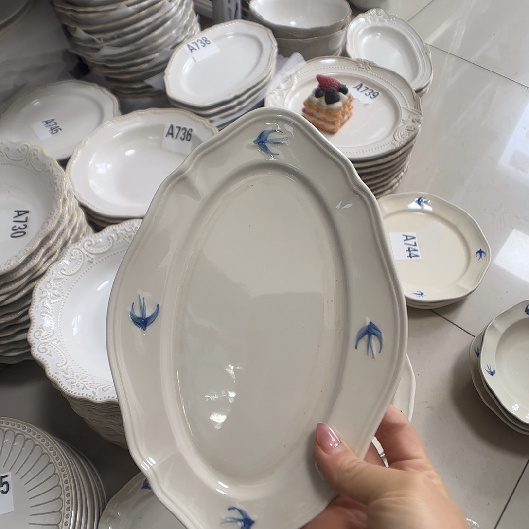 富***.瓷片瑕疵特价陶瓷长盘