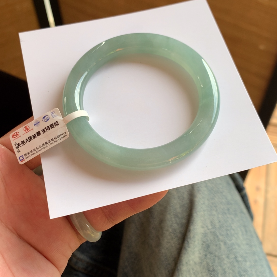 翡翠未镶嵌手镯36号51.2