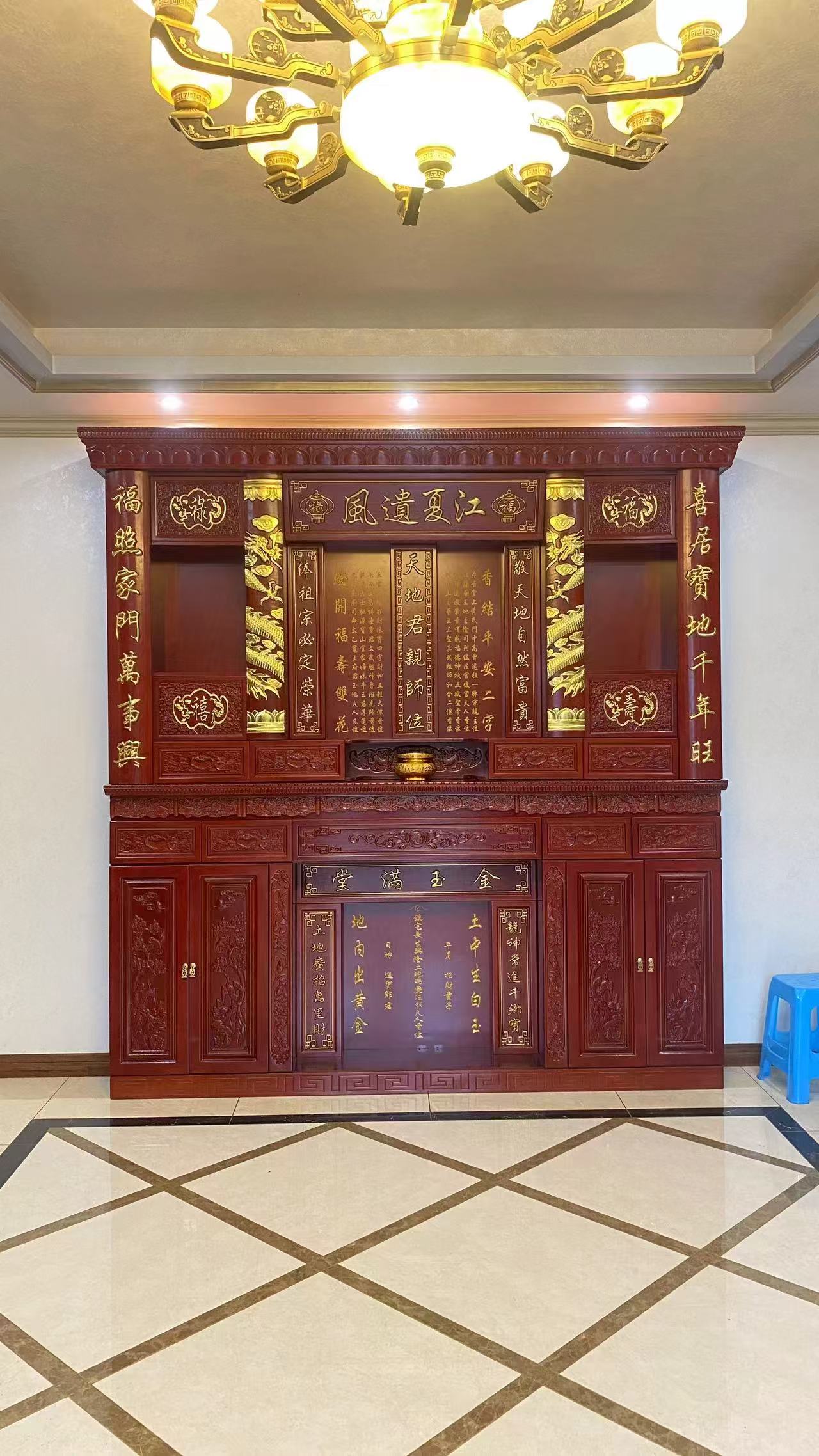 仿古满墙香火神龛