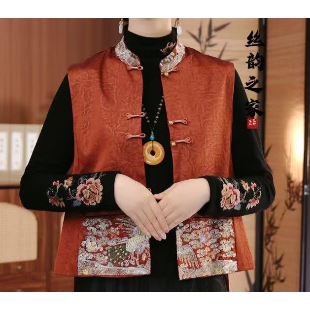 【涟漪 · 马甲】新款重工刺绣盘扣马甲