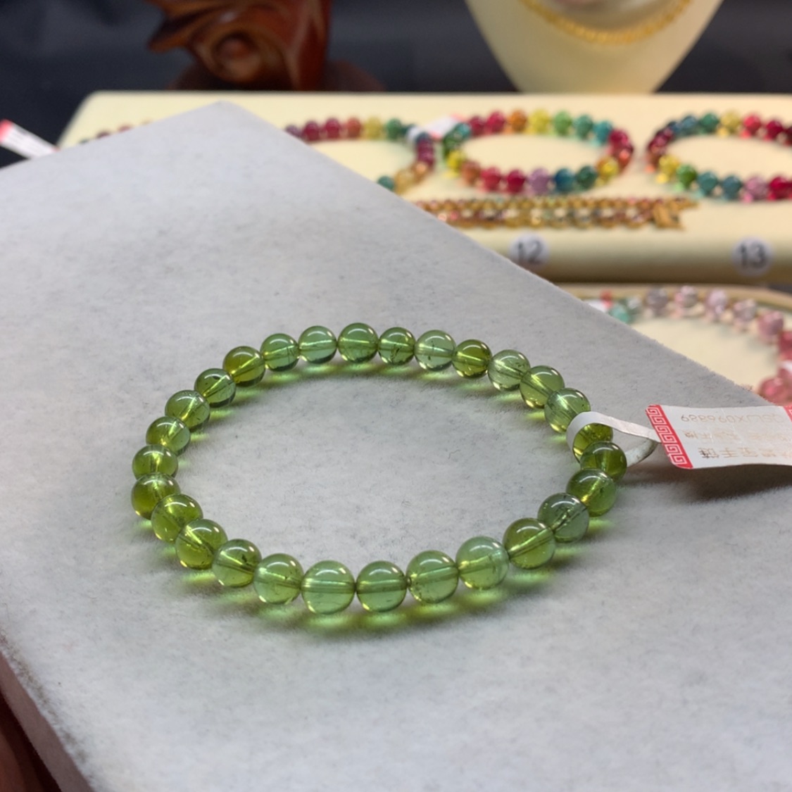 【闪购商品】未镶嵌手链碧玺绿色单圈6.8