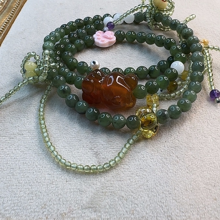 琥珀未镶嵌手链琥珀手串