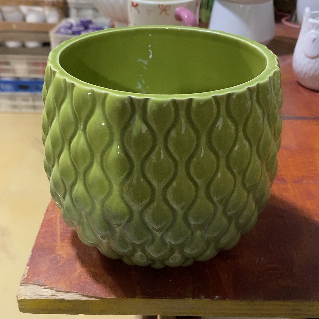 摆件陶盆有孔 瑕疵介意勿拍