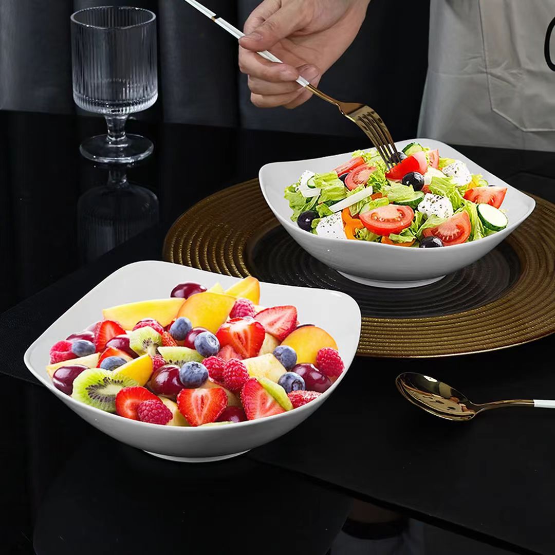 四角元宝盘网红款方形简约风餐盘水果盘小清新盘异形欧式