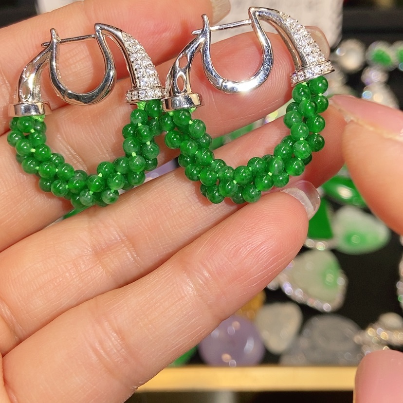 【闪购商品】未镶嵌翡翠耳饰天然翡翠