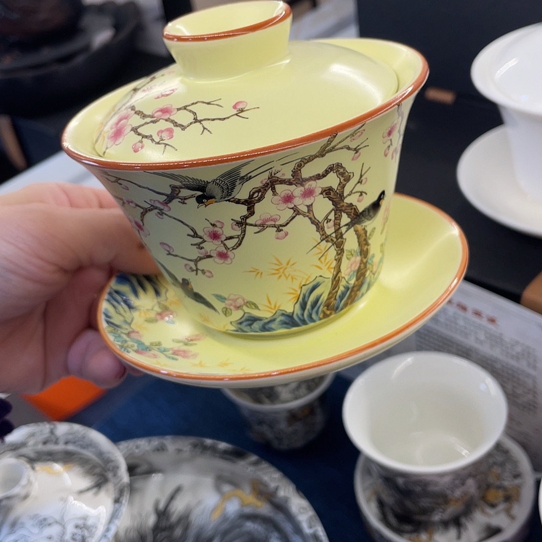 陶景德陶瓷盖碗茶具