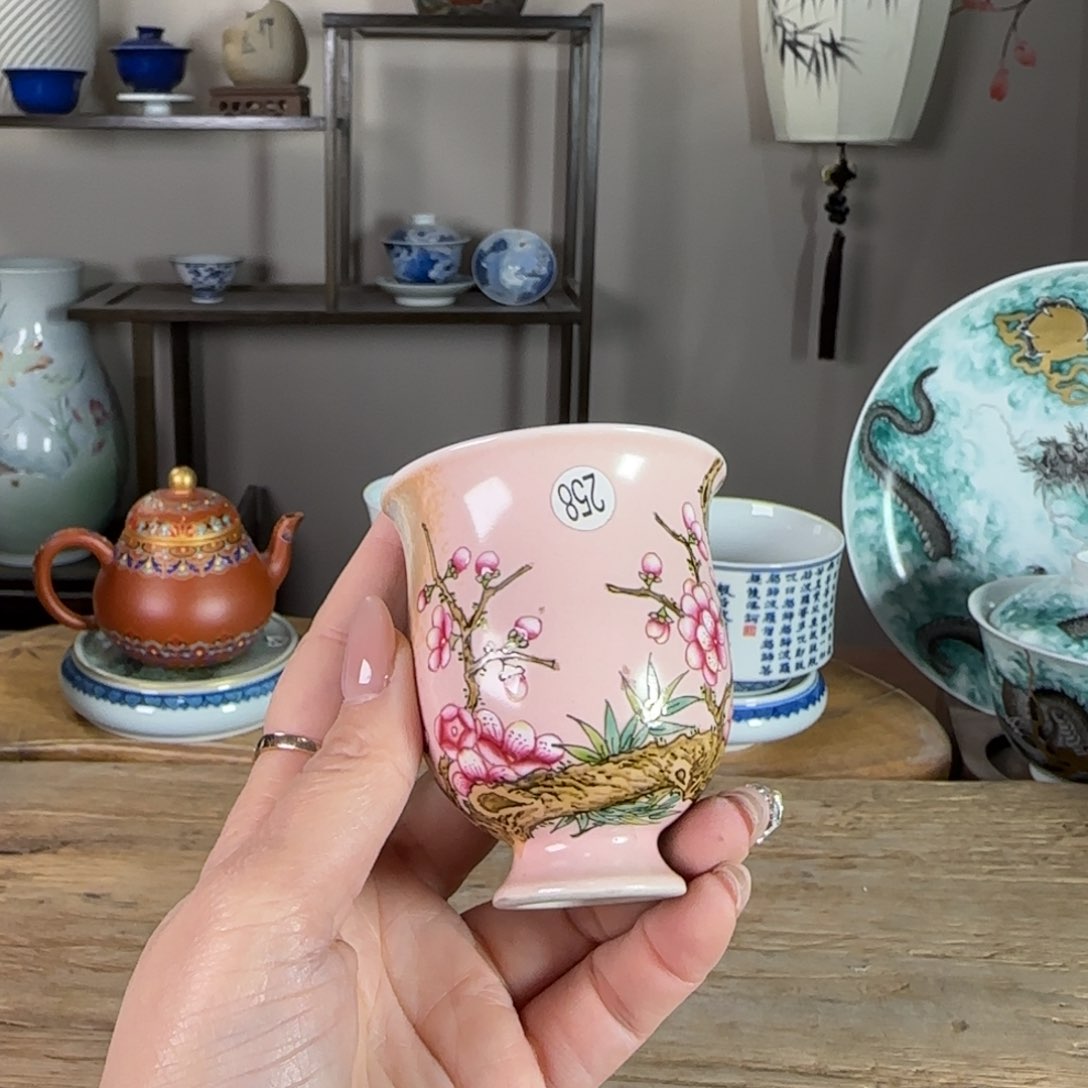 杯景德镇陶瓷柴烧多人