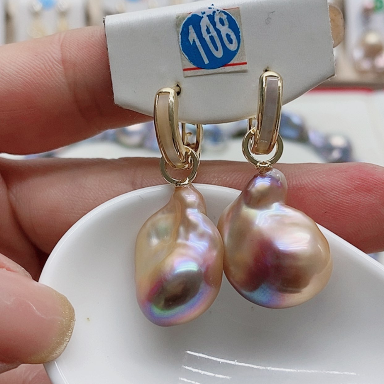 【闪购商品】淡水珍珠耳饰银S925镶嵌