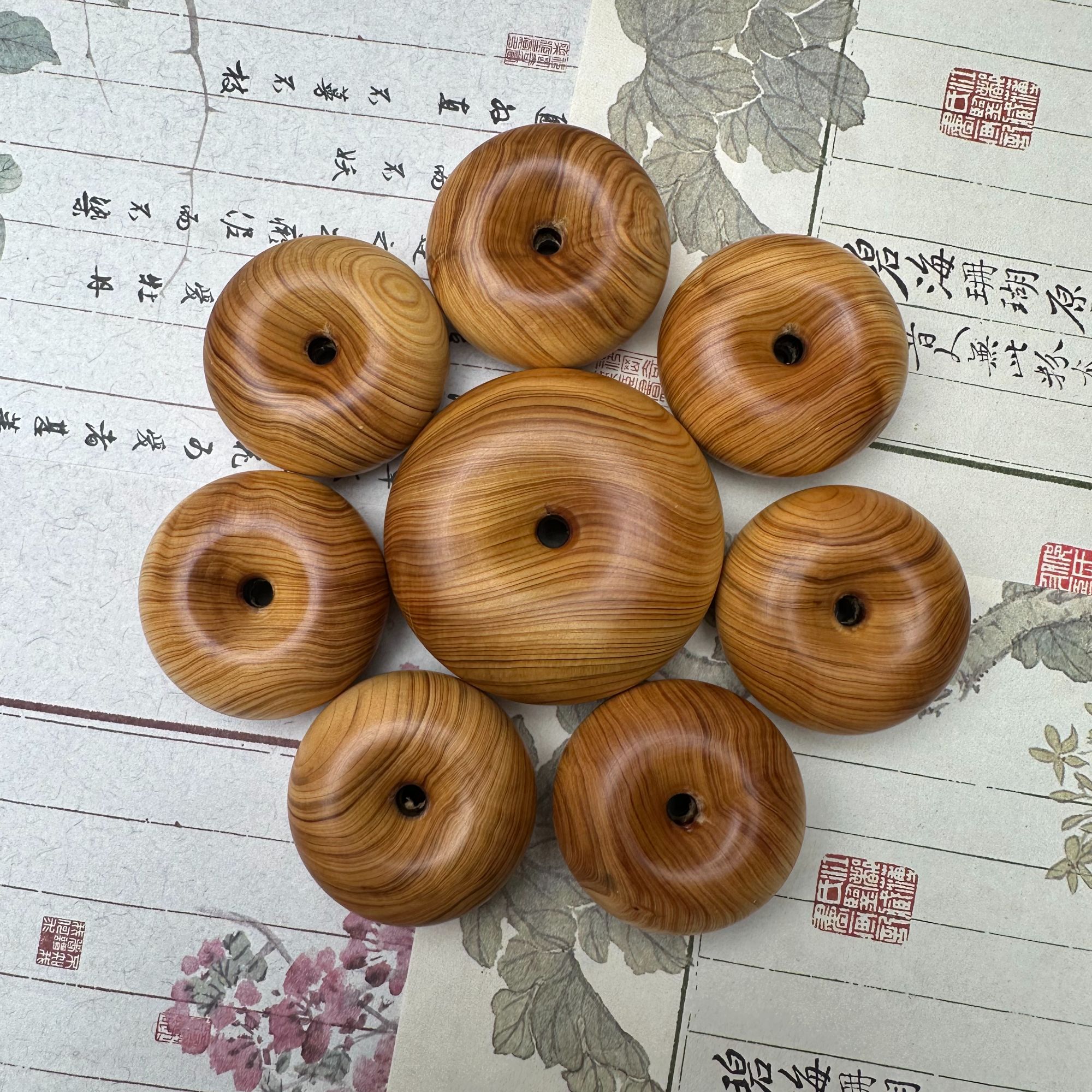 【老雷开料】太行崖柏平安扣多种尺寸多样性发货文玩把件吊坠挂件