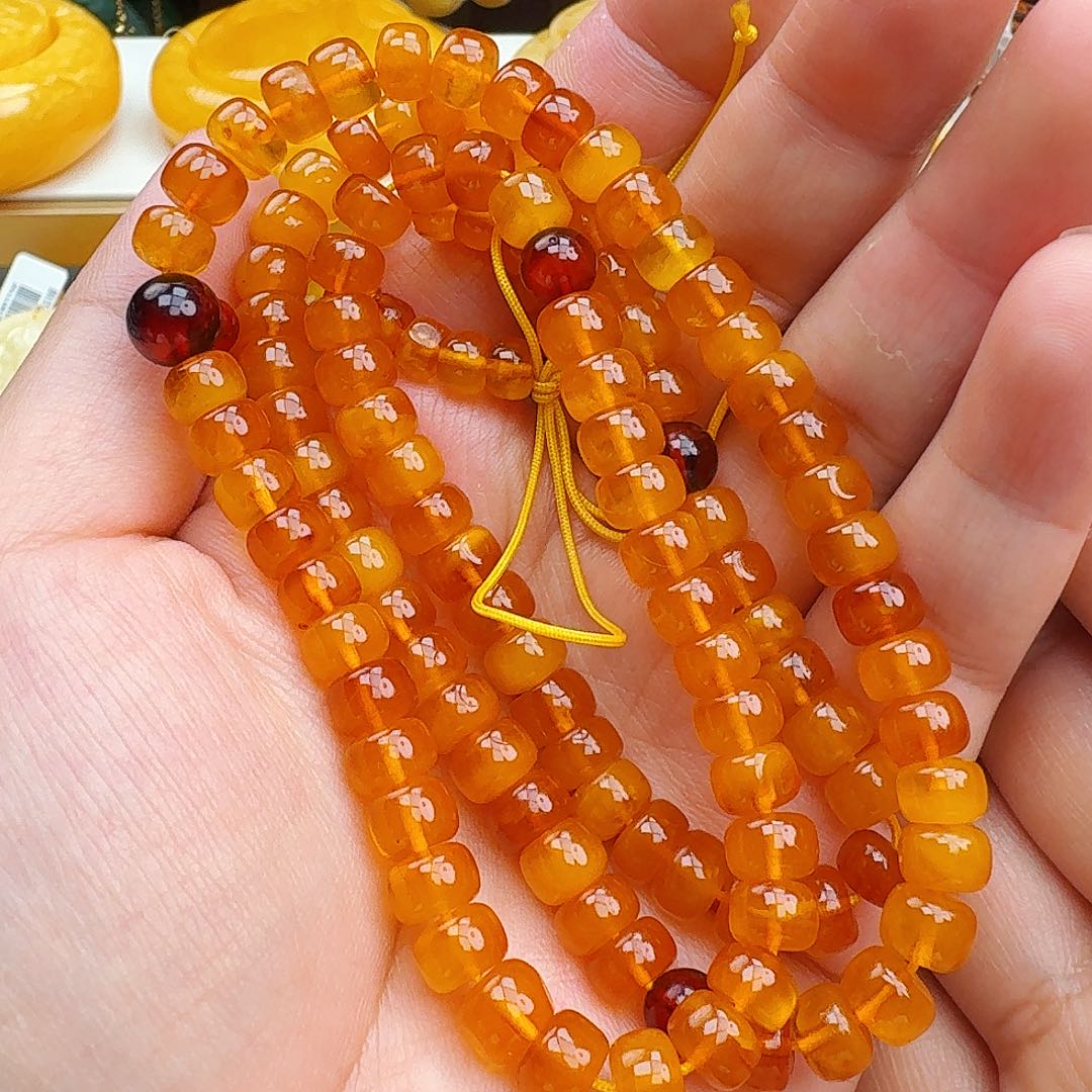 蜜蜡未镶嵌颈饰天然保真假一赔十