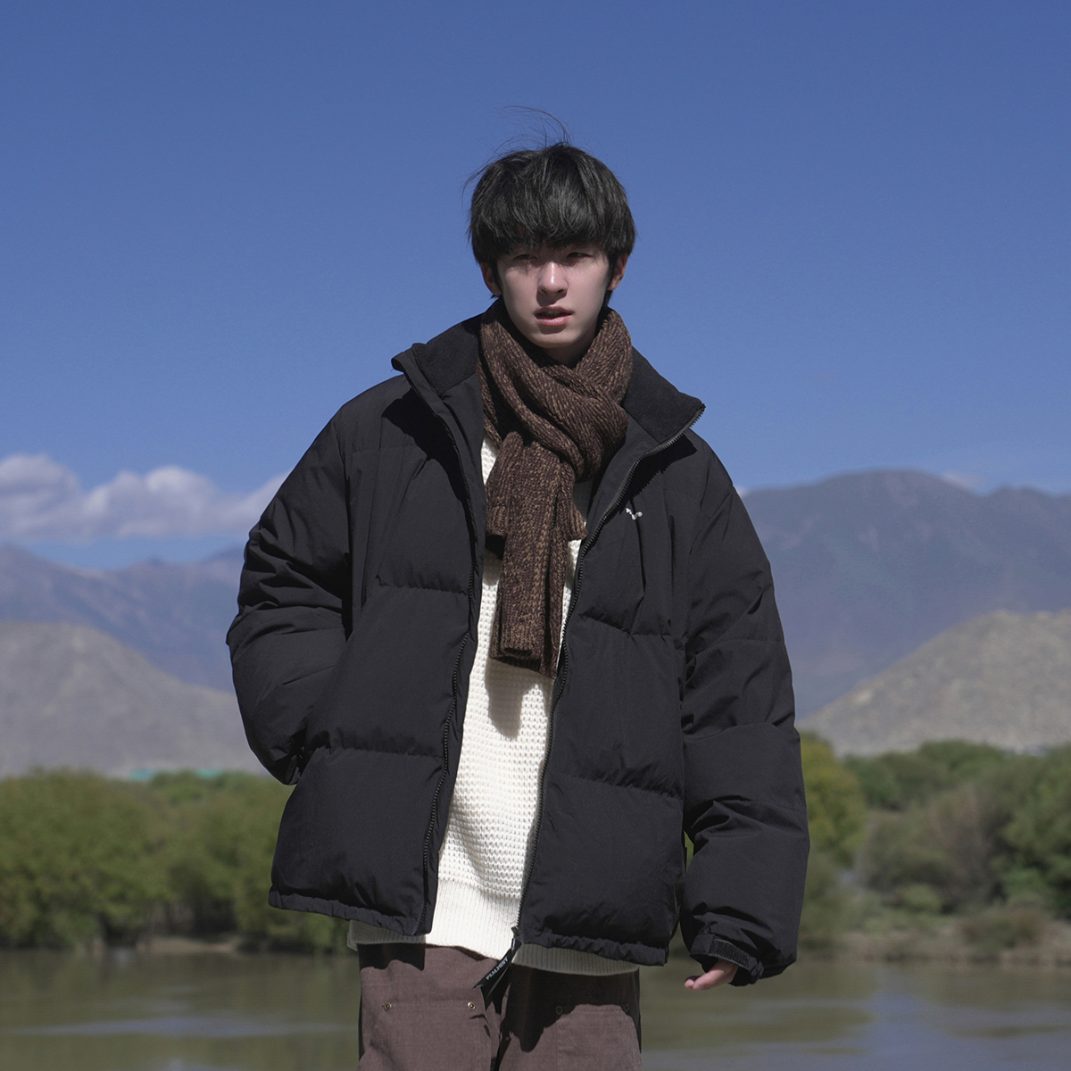 GOGOSOON羽绒服男冬季2024新款防泼水90%白鸭绒户外百搭外套潮