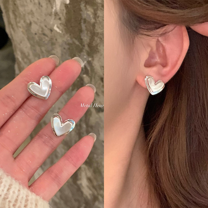 合金亚克力耳饰 原创设计耳钉精致甜美设计感冷淡风超仙素款小众