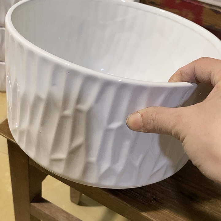 陶摆件陶盆有孔 瑕疵介意勿拍